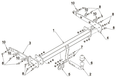 Фаркоп AUTO-HAK SU 49 для SUBARU OUTBACK 5